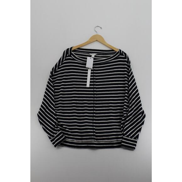 NWT Caslon striped sweaters womens large timeless cozy minimalist capsule - Picture 1 of 6